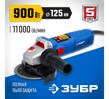 ЗУБР 900 Вт, d125 мм, УШМ, Профессионал (УШМ-П125-900)