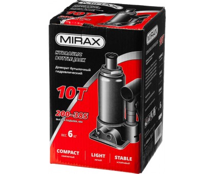 MIRAX 10т, 200-385 мм домкрат бутылочный гидравлический