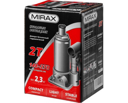 MIRAX 2т, 148-278 мм домкрат бутылочный гидравлический